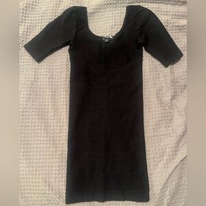 bebe Classic Black short sleeve bodycon dress
